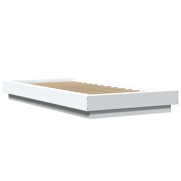 Golvsängsram Vit 80 x 210 cm Konstruerat trä
