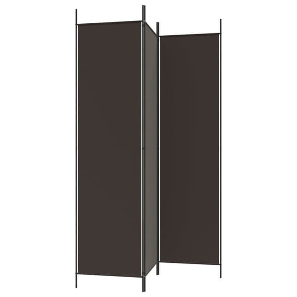 Rumsavdelare 3 paneler 150 x 200 cm brun tyg