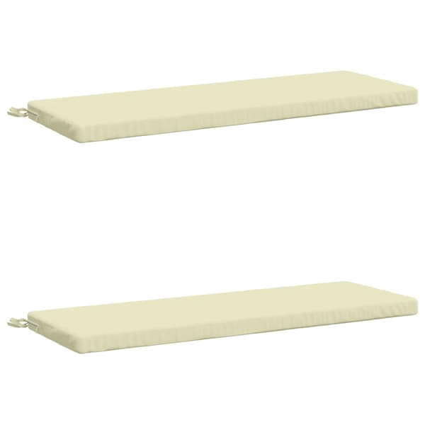 2-delade Bänk Kuddar SOEST 2 st 100% Polyester Gräddvit