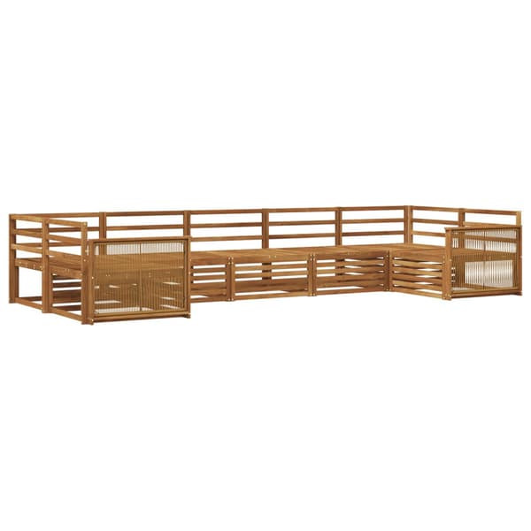 Utomhussoffset 7 pcs Naturlig