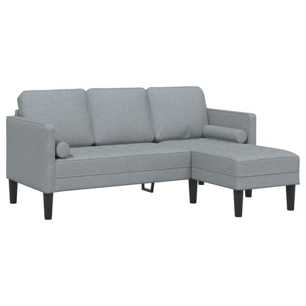 Soffset 2 st Ljusgrå Polyester