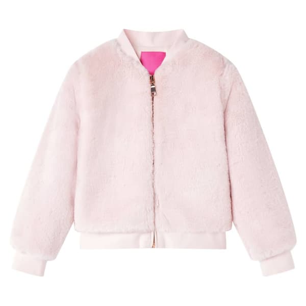 Jacka för barn konstpäls rosa 116