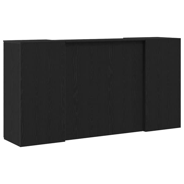 Receptionsdisk svart ek 200x50x103,5 cm konstruerat trä