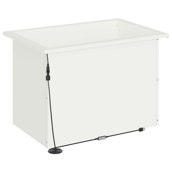 Odlingslåda med LED 2 st Vit 40 x 60 x 40 cm Stål