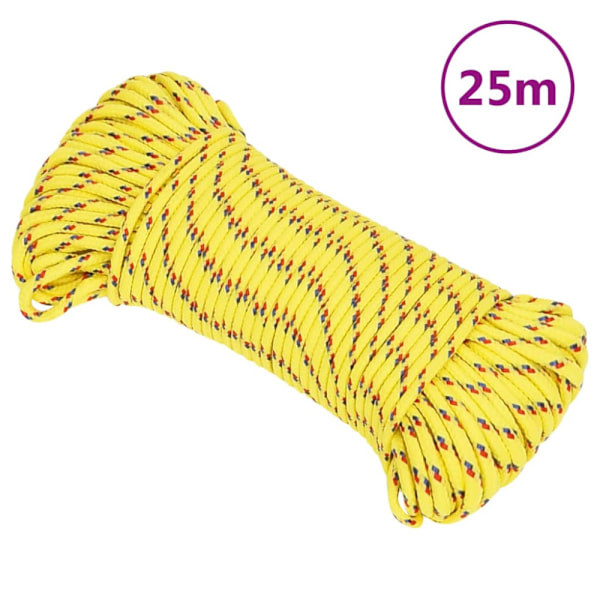 Båtlina gul 3 mm 25 m polypropen