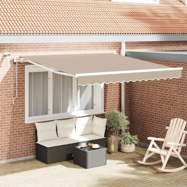 Utdragbar markis Beige 300 x 250 cm Polyester