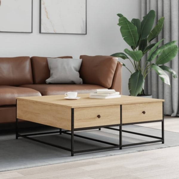 Soffbord sonoma-ek 100x99x40 cm konstruerat trä
