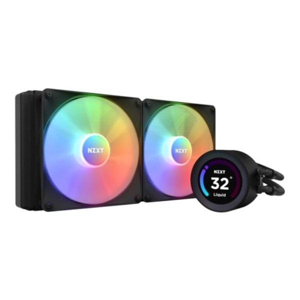 NZXT Kraken Elite 280 RGB - kylsystem med vätska till processorn - med LCD-display Svart
