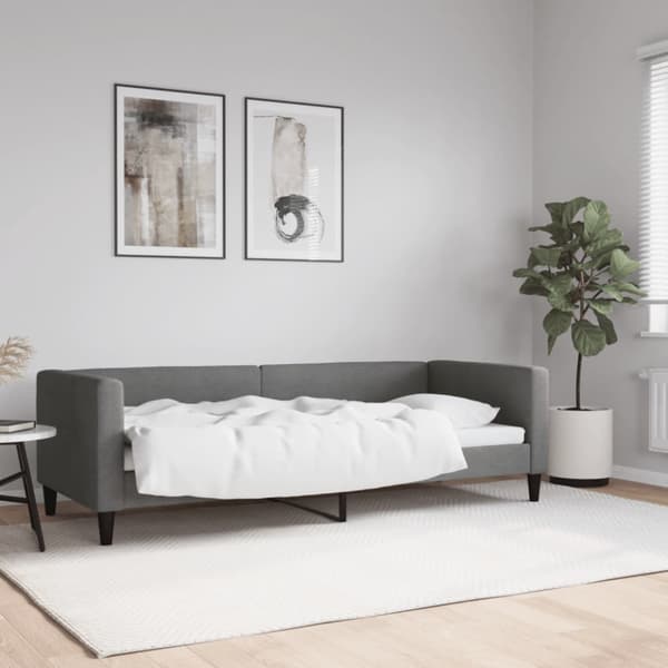 Dagbädd mörkgrå 80x200 cm tyg