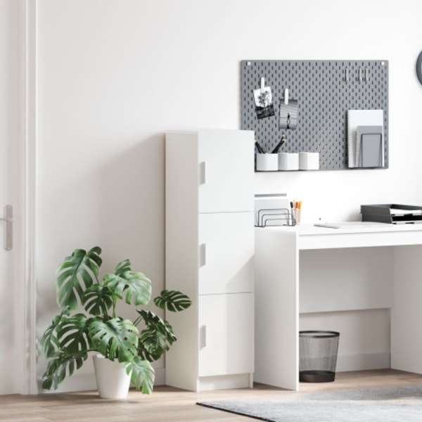 Vitt Sidobord Vitt MDF trä Medium Vitt Sidobord Rektangulärt
