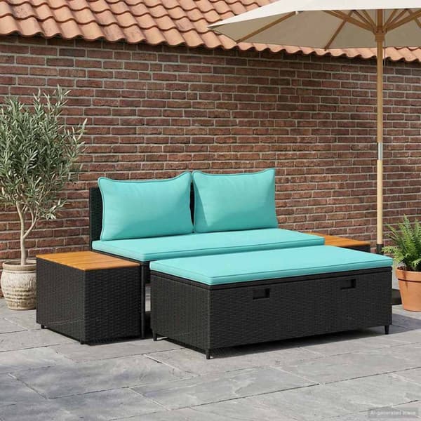 Utomhussoffset 4-Antal sittplatser 4 pcs 55 x 30 x 39 cm