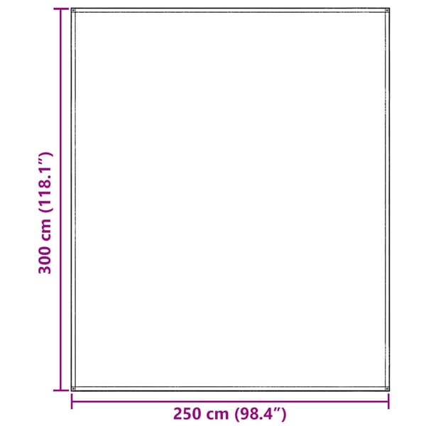 Tältmatta Ljusgrå 300 x 250 cm polyeten