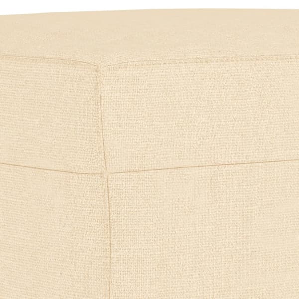 Fotpall gräddvit 70x55x41 cm tyg