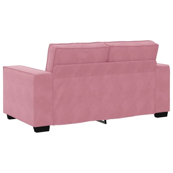 Soffgrupp med dynor 3 delar rosa sammet