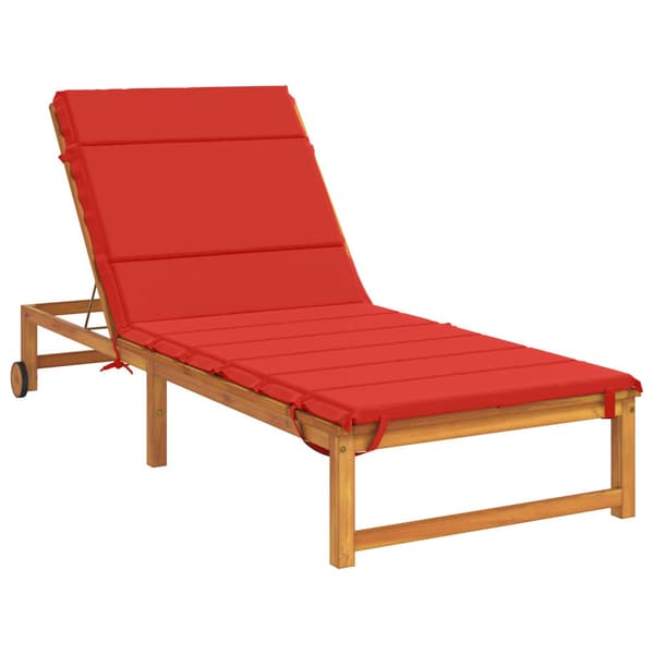 Solstol Kudde GEMERT 100% Polyester Röd 200 x 70 x 3 cm