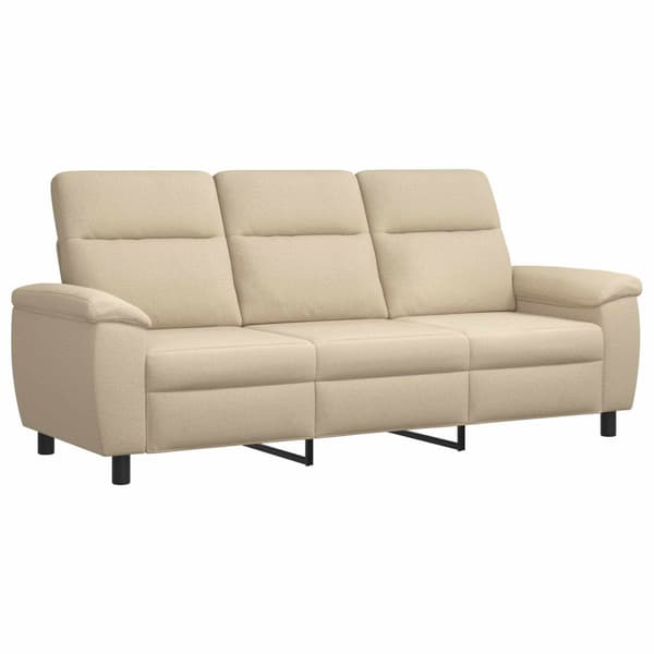 Soffa Gräddvit 214 x 90 x 95 cm Tyg