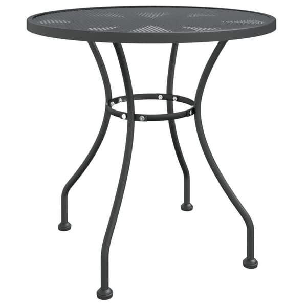 Trädgårdsbord Ø80x72 cm sträckmetall antracit