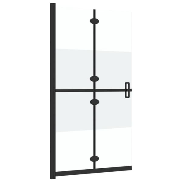 Vikbar duschvägg med halvfrostat ESG-glas 90x190 cm