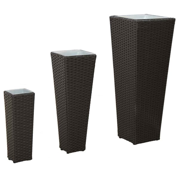 Utomhusset 3 pcs Svart Metall