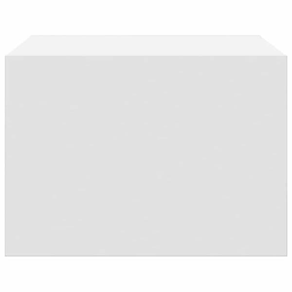 Väggmonterade sängbord med LED-lampor 2 st vit