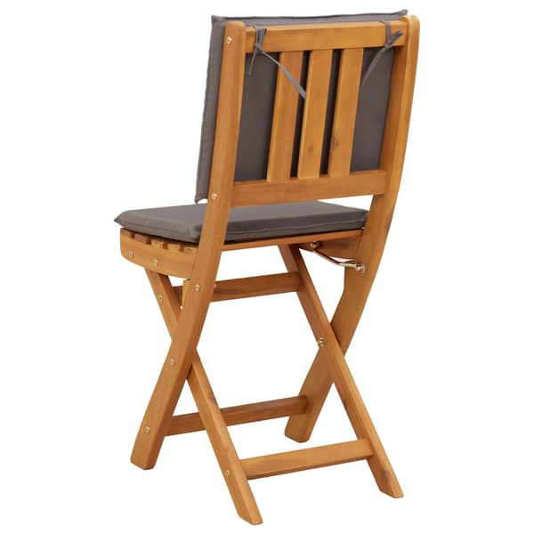 Utemöbler Bistro Stolar med kudde 2 pcs Mörkgrå 38 x 46 x 85 cm