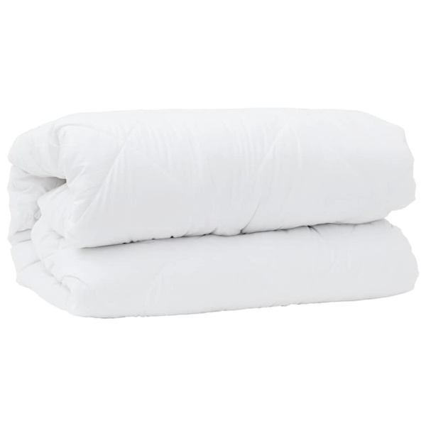Duntäcke med Kuddar med kudde 3 pcs Vit Mikrofiber