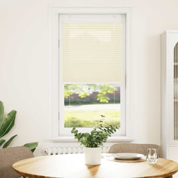 Plisserad persienn cremefärgad 55x150cm tyg bredd 54,4cm
