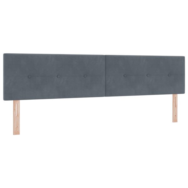 LED Box Säng med madrass med led Mörkgrå 200 x 200 cm Sammet