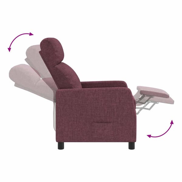 Massagefåtölj Lila Tyg