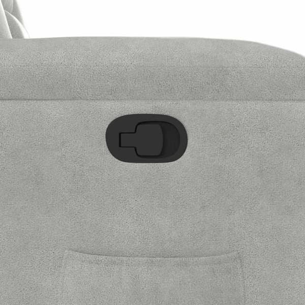 Reclinerfåtölj ljusgrå mikrofibertyg