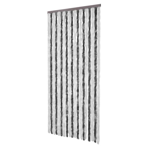 Insektsdraperi grå och vit 90x220 cm chenille