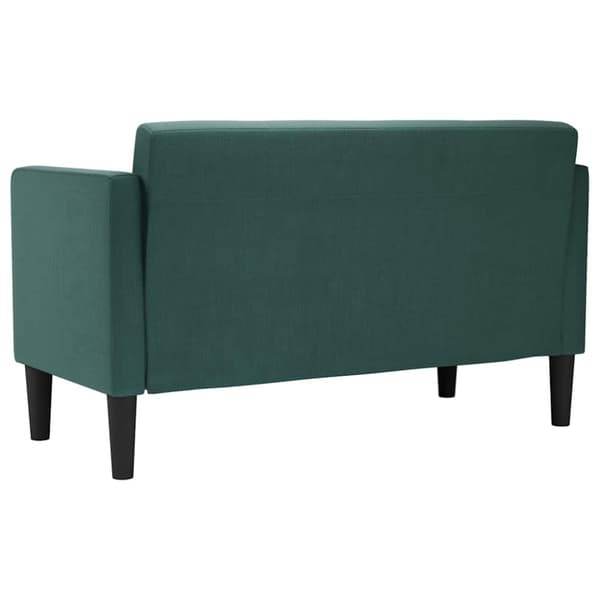 Loveseat soffa mörkgrön 111 cm tyg