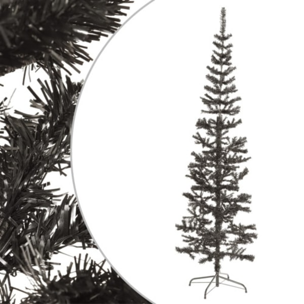 Julgran smal svart 210 cm