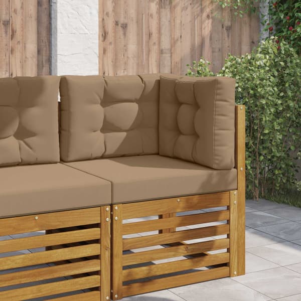 Utomhus Soffa Kudde 3 pcs Taupe Polyester