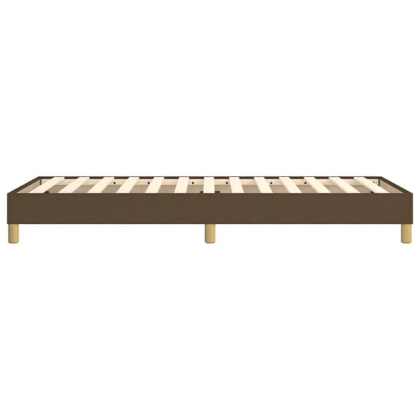 Boxspring-sängram mörkbrun 90x200 cm tyg