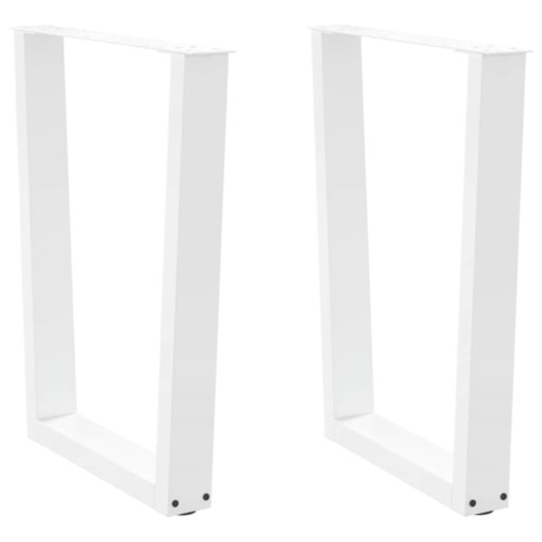 Matbordsben V-formade 2 st vita 60x(72-73,3) cm stål