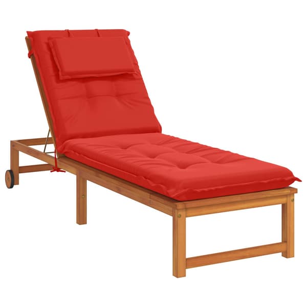 Solstol Kudde GEMERT 100% Polyester Röd 190 x 50 x 9 cm