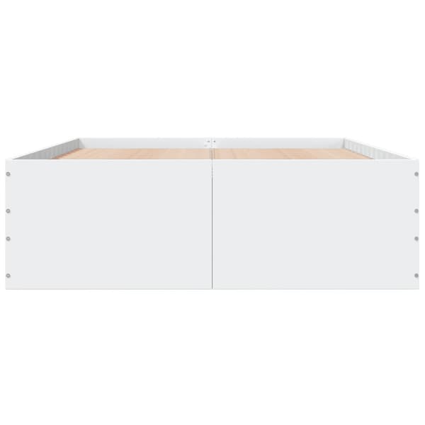 Sängram vit 120x190 cm konstruerat trä