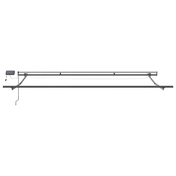 Utfällbar markis Grön och vit 500 ×350 cm tyg