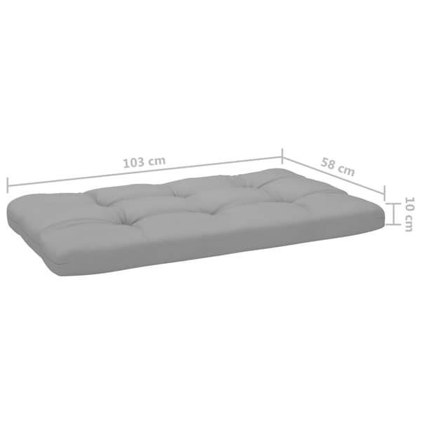 Pallsoffa 2-sits med dynor vit impregnerad furu