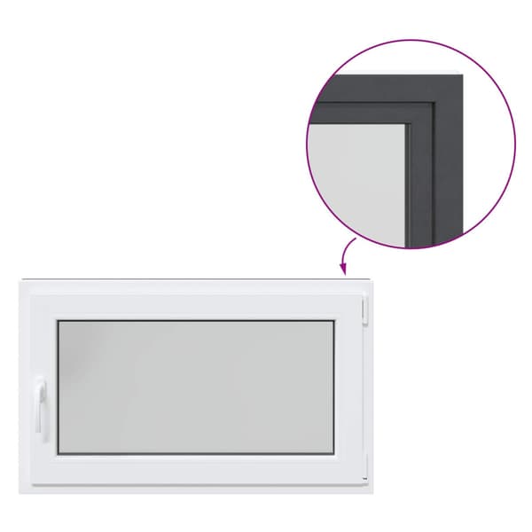 Källarfönster RISOR Antracit 100 x 70 cm PVC och glas