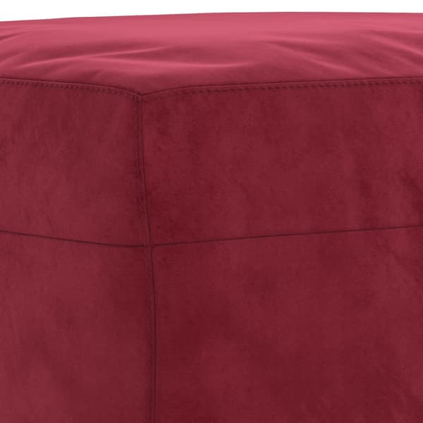 Fotpall vinröd 70x55x41 cm sammet