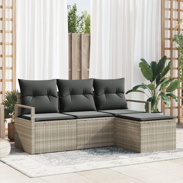 Soffset 4 pcs Ljusgrå konstrotting