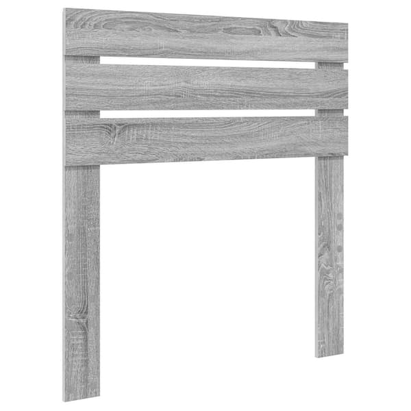 Sängram Grå Sonoma och Silver 75 x 190 cm Konstruerat trä