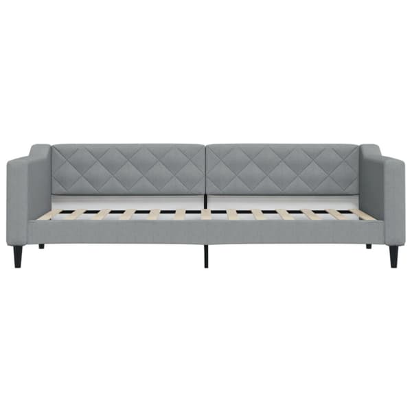 Dagbädd utdragbar ljusgrå 80x200 cm tyg
