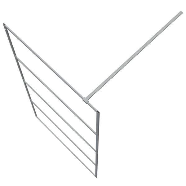 Duschvägg silver 100x195 cm klart ESG-glas