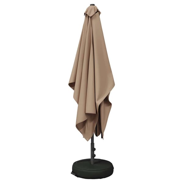 Trädgårdsparasol 200 x 300 cm Polyester Rektangulär Taupe
