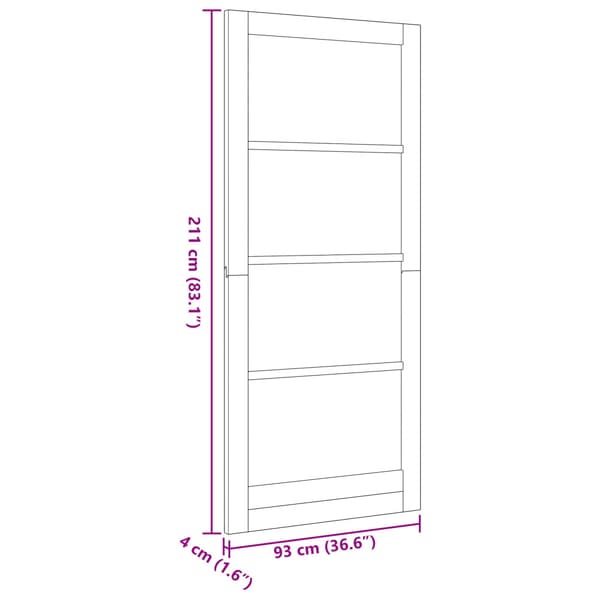 Inredningsdörr ORKDAL Brun 93 x 211 cm