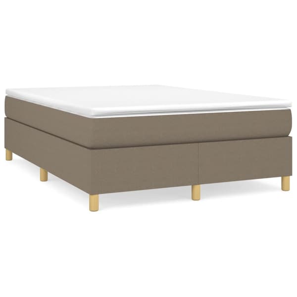 Boxspring-sängram taupe 140x190 cm tyg