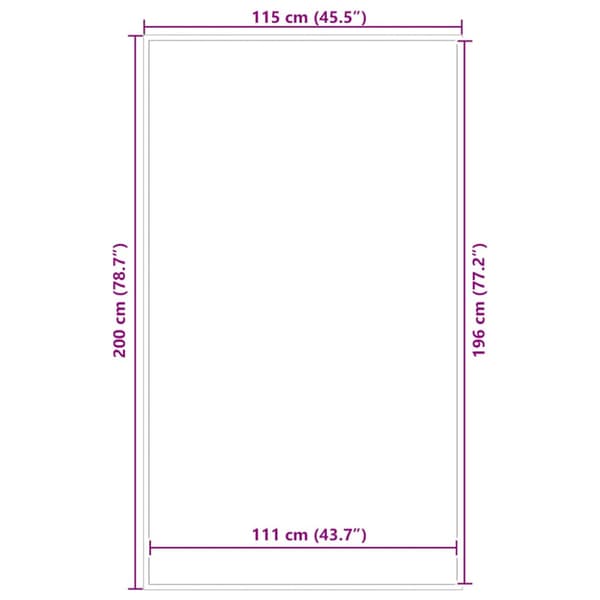 Dörrmatta brun 115x200 cm